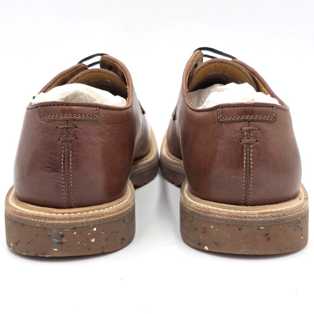 NEW Barneys New York 7656 Maine Burnished Brown Leather Derby Men 8.5 Dress Shoe - Picture 9 of 16
